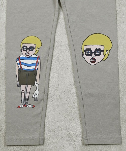 MARKEY'S（マーキーズ）の「フル丈ヒザプリントレギンス（レギンス/スパッツ・キッズ・グレー/アイボリー/イエロー・70/80/90/95/100/110/120/130）」の6枚目の写真