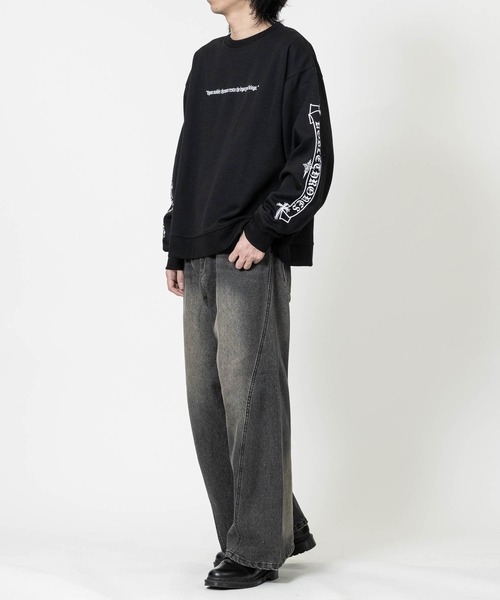 JOHN'S CLOSET（ジョンズクローゼット）の「【13】グラインダーデザイン カーブデニム/コクーンパンツ（デニムパンツ・メンズ・ブラック/グレー/ブルー・MEDIUM/LARGE）」の9枚目の写真