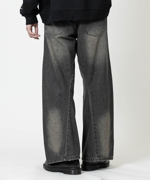 JOHN'S CLOSET（ジョンズクローゼット）の「【13】グラインダーデザイン カーブデニム/コクーンパンツ（デニムパンツ・メンズ・ブラック/グレー/ブルー・MEDIUM/LARGE）」の7枚目の写真