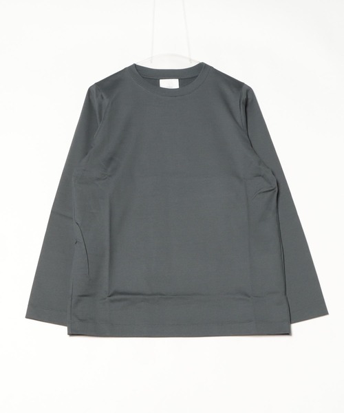 CINOH(チノ)の「REFINAロングスリーブTシャツ(Tシャツ/カットソー・レディース・グレー/ブラック/オフホワイト/ボルドー・38/36)」の3枚目の写真