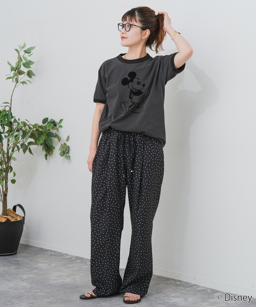 Spick & Span(スピックアンドスパン)の「GOOD ROCK SPEED / グッドロックスピード / ミッキー / リンガーTシャツ(Tシャツ/カットソー・レディース・ネイビー/チャコールグレー・MEDIUM)」の3枚目の写真