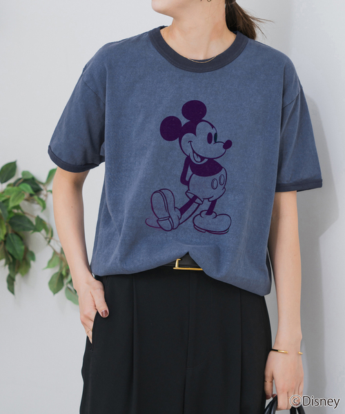 Spick & Span(スピックアンドスパン)の「GOOD ROCK SPEED / グッドロックスピード / ミッキー / リンガーTシャツ(Tシャツ/カットソー・レディース・ネイビー/チャコールグレー・MEDIUM)」の14枚目の写真