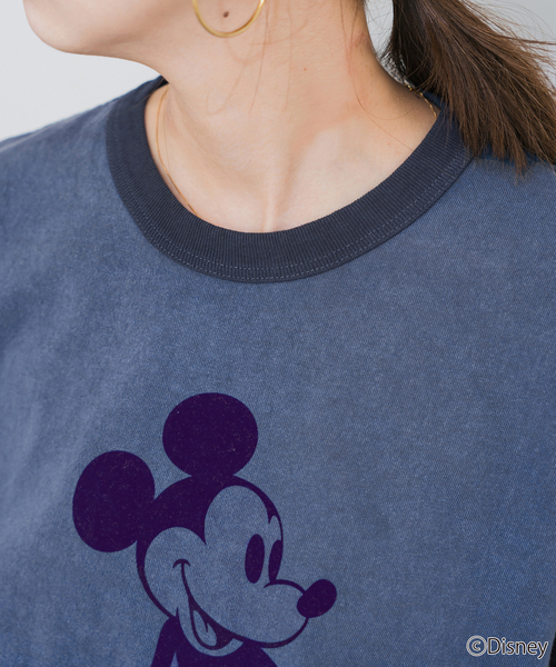 Spick & Span(スピックアンドスパン)の「GOOD ROCK SPEED / グッドロックスピード / ミッキー / リンガーTシャツ(Tシャツ/カットソー・レディース・ネイビー/チャコールグレー・MEDIUM)」の16枚目の写真