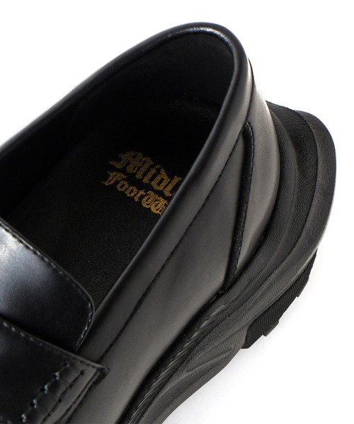Midland FootWears(ミッドランド フットウエアーズ)の「【+6.5cm厚底】スタイルアップ ボリュームソール タッセル ローファー / Midland Footwears 000013(ローファー・メンズ・ブラック・S/M/L)」の8枚目の写真