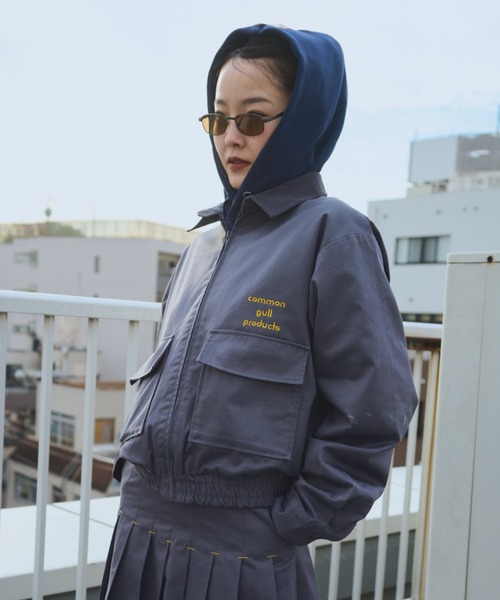 common gull products.(コモンガルプロダクツ)の「街のチノジャケット(カバーオール・レディース・ブラック系/ベージュ系/ネイビー/グレー系・LARGE/MEDIUM)」の15枚目の写真