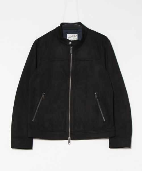 RATTLE TRAP（ラトルトラップ）の「フェイクスウェード/フェイクレザーシングルライダース（ライダースジャケット・メンズ・ブラック系/カーキ/グレー/グレー系/ブラック・S/M/L）」の2枚目の写真