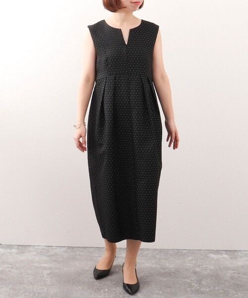 MICO COULIER（ミコクリエ）の「《オケージョン対応》小花ラメジャガードワンピース（ワンピース・レディース・ブラック系その他・38）」の2枚目の写真