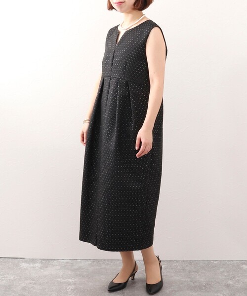 MICO COULIER（ミコクリエ）の「《オケージョン対応》小花ラメジャガードワンピース（ワンピース・レディース・ブラック系その他・38）」の3枚目の写真