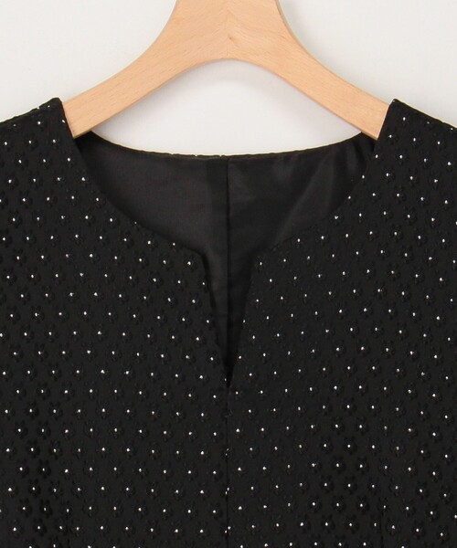 MICO COULIER（ミコクリエ）の「《オケージョン対応》小花ラメジャガードワンピース（ワンピース・レディース・ブラック系その他・38）」の7枚目の写真