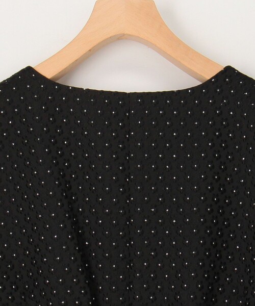 MICO COULIER（ミコクリエ）の「《オケージョン対応》小花ラメジャガードワンピース（ワンピース・レディース・ブラック系その他・38）」の8枚目の写真