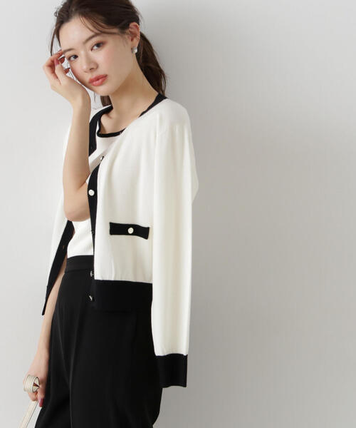 PROPORTION BODY DRESSING(プロポーションボディドレッシング)の「スプリングニットアンサンブル / 1215170308(ニット/セーター・レディース・ブラック/ライトグリーン/ホワイト系その他/ブルー・SMALL/MEDIUM)」の2枚目の写真