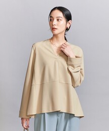 【WEB限定 Wardrobe DAILY MINIMAL】ペプラム Vネックプルオーバーカットソー