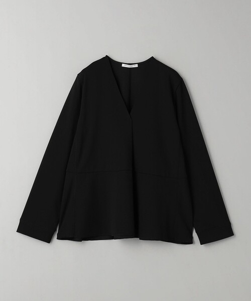 WEB限定 Wardrobe DAILY MINIMAL】ペプラム Vネックプルオーバー