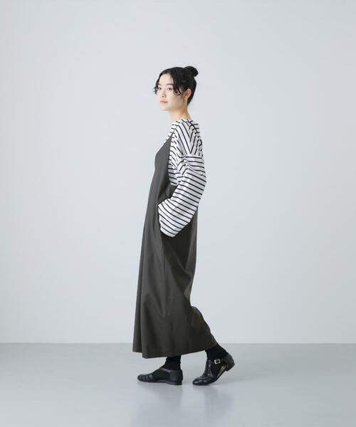 【新品・未試着品】かぐれ　『2WAY仕様』 ウールVネックワンピース かぐれ（カグレ）の「『2WAY仕様』 ウールVネックワンピース