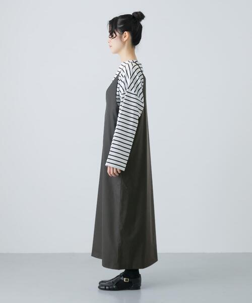 【新品・未試着品】かぐれ　『2WAY仕様』 ウールVネックワンピース かぐれ（カグレ）の「『2WAY仕様』 ウールVネックワンピース