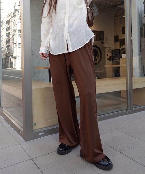 CORNERS by KR（コーナーズバイケーアール）の「【CORNERS by KR】グリッターライントラックパンツ（スラックス・レディース・ブラウン/ブラック/グレー・M）」の21枚目の写真