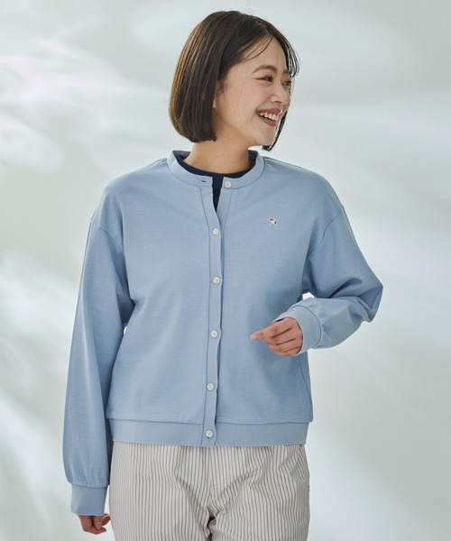 Arnold Palmer（アーノルドパーマー）の「カノコ クルーネック カーディガン（カーディガン/ボレロ・レディース・サックスブルー/ブラック/ホワイト・L/M/S）」の3枚目の写真