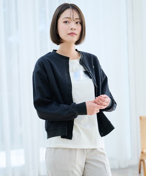 Arnold Palmer（アーノルドパーマー）の「カノコ クルーネック カーディガン（カーディガン/ボレロ・レディース・サックスブルー/ブラック/ホワイト・L/M/S）」の22枚目の写真