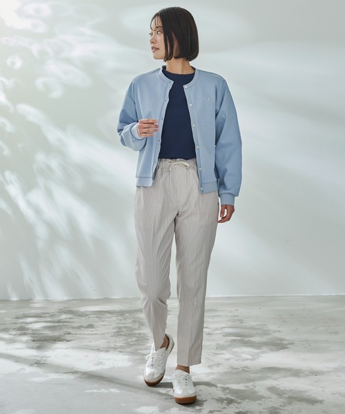 Arnold Palmer（アーノルドパーマー）の「カノコ クルーネック カーディガン（カーディガン/ボレロ・レディース・サックスブルー/ブラック/ホワイト・L/M/S）」の8枚目の写真