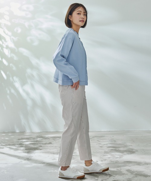 Arnold Palmer（アーノルドパーマー）の「カノコ クルーネック カーディガン（カーディガン/ボレロ・レディース・サックスブルー/ブラック/ホワイト・L/M/S）」の9枚目の写真