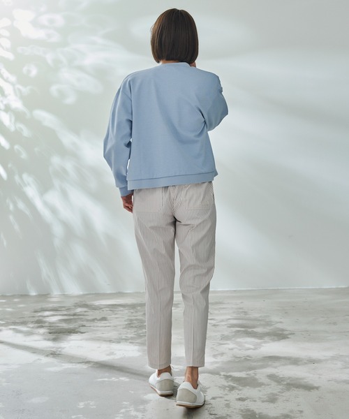 Arnold Palmer（アーノルドパーマー）の「カノコ クルーネック カーディガン（カーディガン/ボレロ・レディース・サックスブルー/ブラック/ホワイト・L/M/S）」の12枚目の写真