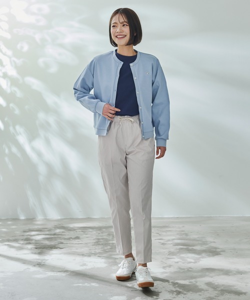 Arnold Palmer（アーノルドパーマー）の「カノコ クルーネック カーディガン（カーディガン/ボレロ・レディース・サックスブルー/ブラック/ホワイト・L/M/S）」の10枚目の写真