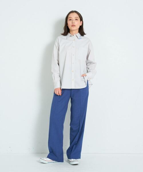 ADIEU TRISTESSE（アデュートリステス）の「センタープレスストレートパンツ（その他パンツ・レディース・ブラック/ブルー・38/40）」の5枚目の写真