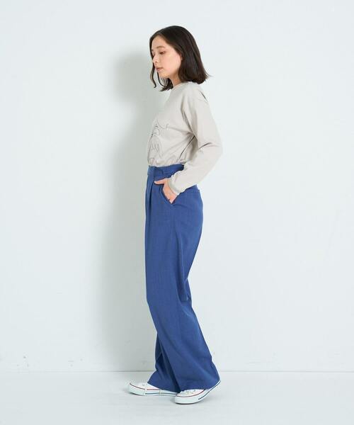 ADIEU TRISTESSE（アデュートリステス）の「センタープレスストレートパンツ（その他パンツ・レディース・ブラック/ブルー・38/40）」の7枚目の写真