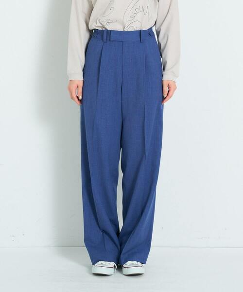 ADIEU TRISTESSE（アデュートリステス）の「センタープレスストレートパンツ（その他パンツ・レディース・ブラック/ブルー・38/40）」の10枚目の写真