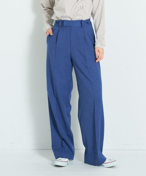 ADIEU TRISTESSE（アデュートリステス）の「センタープレスストレートパンツ（その他パンツ・レディース・ブラック/ブルー・38/40）」の2枚目の写真