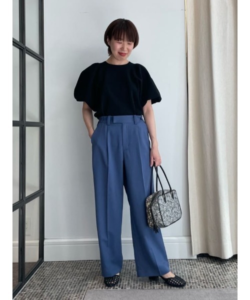 ADIEU TRISTESSE（アデュートリステス）の「センタープレスストレートパンツ（その他パンツ・レディース・ブラック/ブルー・38/40）」の3枚目の写真