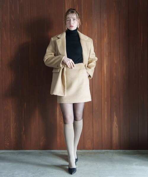 ACKA/エーシーケーエー】mohair lacket/モヘアジャケット（テーラード