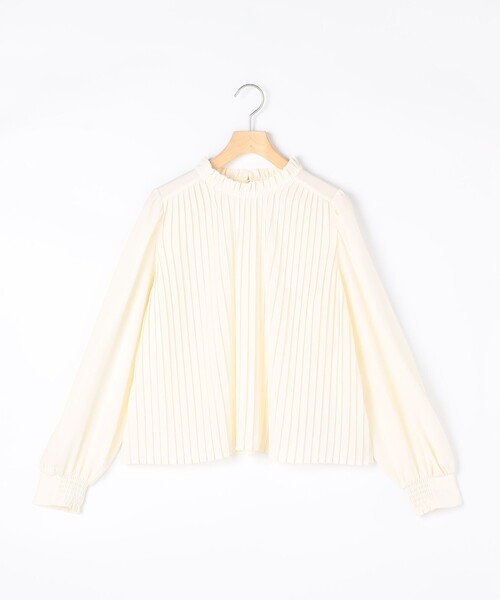 MICO COULIER（ミコクリエ）の「《オケージョン対応》ジョーゼットプリーツブラウス（シャツ/ブラウス・レディース・サックスブルー/ホワイト系その他/オフホワイト・38）」の19枚目の写真