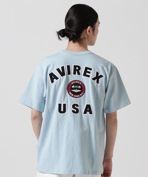 AVIREX アヴィレックス VARSITY LOGO T-SHIRT ロゴ Tシャツ 刺繍 AVIREX アヴィレックス VARSITY LOGO T-SHIRT ロゴ Tシャツ 刺繍