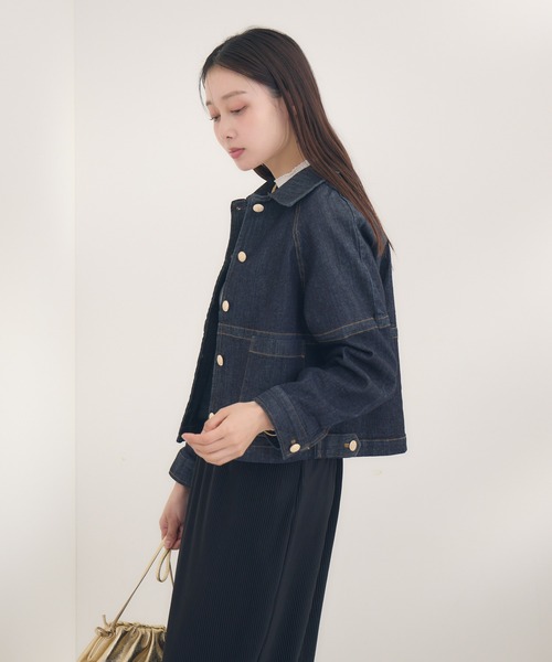 KATHARINE ROSS（キャサリンロス）の「【margaux/マルゴー】ゴールド釦デニムジャケット（デニムジャケット・レディース・ネイビー・MEDIUM）」の14枚目の写真