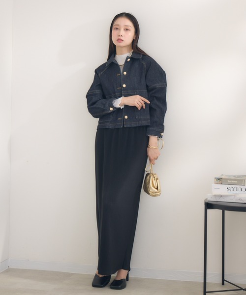 KATHARINE ROSS（キャサリンロス）の「【margaux/マルゴー】ゴールド釦デニムジャケット（デニムジャケット・レディース・ネイビー・MEDIUM）」の15枚目の写真