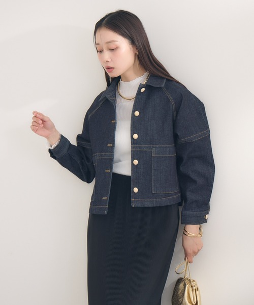 KATHARINE ROSS（キャサリンロス）の「【margaux/マルゴー】ゴールド釦デニムジャケット（デニムジャケット・レディース・ネイビー・MEDIUM）」の16枚目の写真