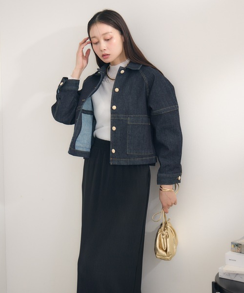 KATHARINE ROSS（キャサリンロス）の「【margaux/マルゴー】ゴールド釦デニムジャケット（デニムジャケット・レディース・ネイビー・MEDIUM）」の20枚目の写真