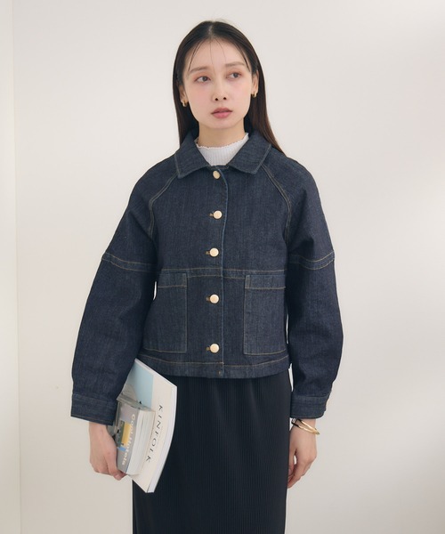 KATHARINE ROSS（キャサリンロス）の「【margaux/マルゴー】ゴールド釦デニムジャケット（デニムジャケット・レディース・ネイビー・MEDIUM）」の21枚目の写真