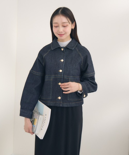 KATHARINE ROSS（キャサリンロス）の「【margaux/マルゴー】ゴールド釦デニムジャケット（デニムジャケット・レディース・ネイビー・MEDIUM）」の22枚目の写真