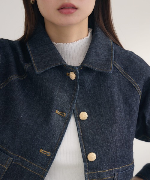 KATHARINE ROSS（キャサリンロス）の「【margaux/マルゴー】ゴールド釦デニムジャケット（デニムジャケット・レディース・ネイビー・MEDIUM）」の18枚目の写真