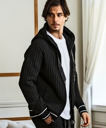 1piu1uguale3 RELAX | 1PIU1UGUALE3 RELAX/ウノピゥウノウグァーレトレ リラックス/スクエアパターンニットフーディー(パーカー)