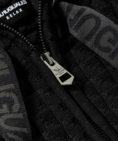 1piu1uguale3 RELAX（ウノピュウノウグァーレトレリラックス）の「1PIU1UGUALE3 RELAX/ウノピゥウノウグァーレトレ リラックス/スクエアパターンニットフーディー（パーカー・メンズ・ブラック/ホワイト・M/L/XL）」の17枚目の写真