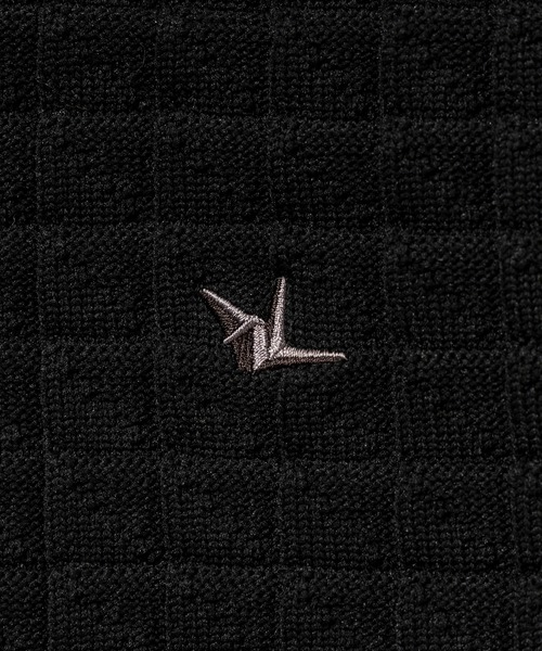 1piu1uguale3 RELAX（ウノピュウノウグァーレトレリラックス）の「1PIU1UGUALE3 RELAX/ウノピゥウノウグァーレトレ リラックス/スクエアパターンニットフーディー（パーカー・メンズ・ブラック/ホワイト・M/L/XL）」の19枚目の写真