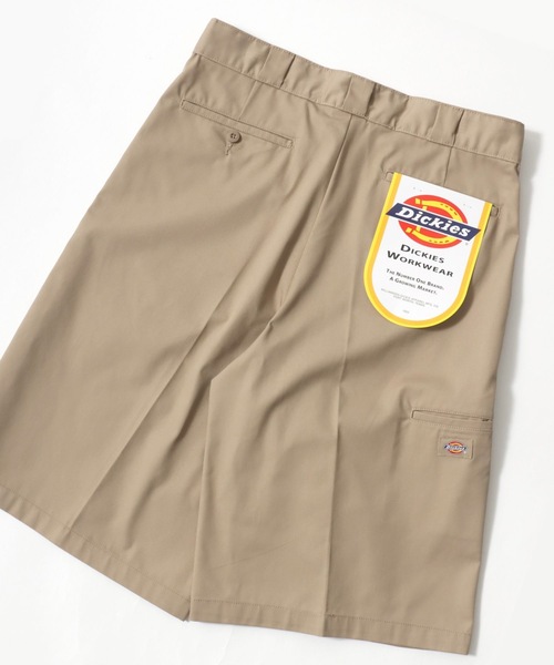 Dickies（ディッキーズ）の「Dickies（ディッキーズ）TCツイル・デニム　ワイドシルエットハーフパンツ レディース メンズ  ユニセックス（チノパンツ・レディース・インディゴブルー/ベージュ/カーキ/ブラック/ブラック系その他/チャコールグレー・S/L/M）」の5枚目の写真