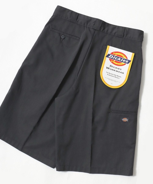 Dickies（ディッキーズ）の「Dickies（ディッキーズ）TCツイル・デニム　ワイドシルエットハーフパンツ レディース メンズ  ユニセックス（チノパンツ・レディース・インディゴブルー/ベージュ/カーキ/ブラック/ブラック系その他/チャコールグレー・S/L/M）」の4枚目の写真