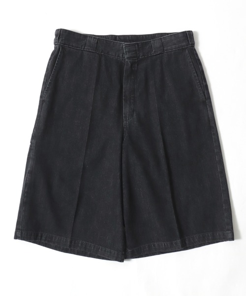 Dickies（ディッキーズ）の「Dickies（ディッキーズ）TCツイル・デニム　ワイドシルエットハーフパンツ レディース メンズ  ユニセックス（チノパンツ・レディース・インディゴブルー/ベージュ/カーキ/ブラック/ブラック系その他/チャコールグレー・S/L/M）」の10枚目の写真