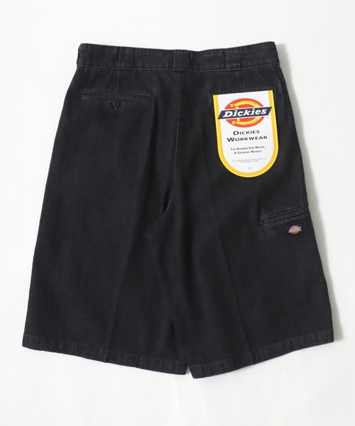 Dickies（ディッキーズ）の「Dickies（ディッキーズ）TCツイル・デニム　ワイドシルエットハーフパンツ レディース メンズ  ユニセックス（チノパンツ・レディース・インディゴブルー/ベージュ/カーキ/ブラック/ブラック系その他/チャコールグレー・S/L/M）」の11枚目の写真