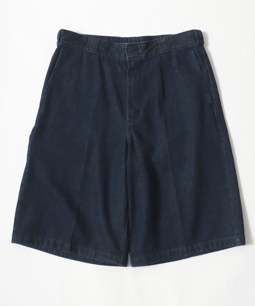 Dickies（ディッキーズ）の「Dickies（ディッキーズ）TCツイル・デニム　ワイドシルエットハーフパンツ レディース メンズ  ユニセックス（チノパンツ・レディース・インディゴブルー/ベージュ/カーキ/ブラック/ブラック系その他/チャコールグレー・S/L/M）」の22枚目の写真