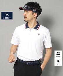 【新レーベル ADABAT NAVY】UVカット/吸水速乾 クレリックドライポロシャツ